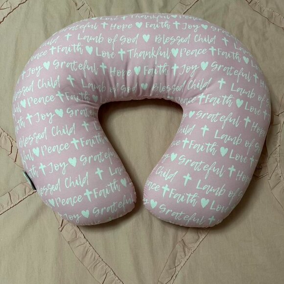 Nursit pink nursing pillow with white logo. - Picture 2 of 8